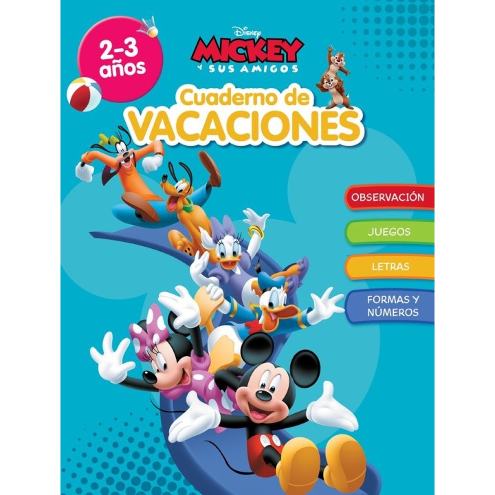 CUADERNO DE VACACIONES MICKEY 2 3 AÑOS APRENDO CON DISNEY