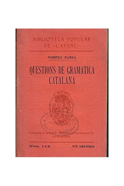 Qüestions de gramàtica catalana