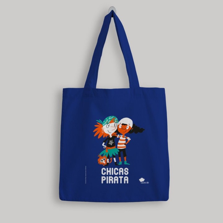 BOLSA DE TELA CHICAS PIRATA AZUL