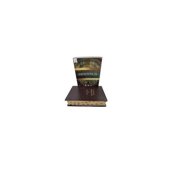 BIBLIA DE ESTUDIO PATRISTICA LEATHERSOFT MARRON CON INDIC