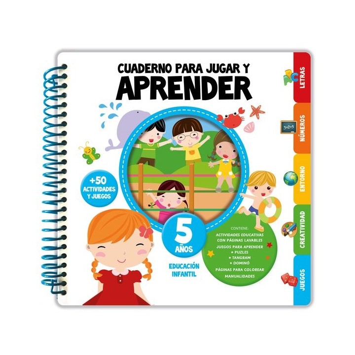 CUADERNO PARA JUGAR Y APRENDER 5 AÑOS