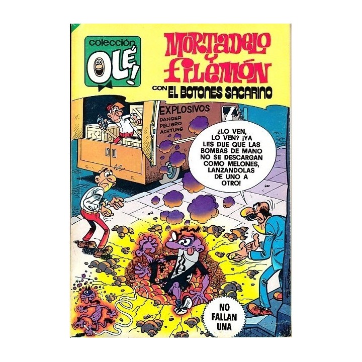 Colección Olé N 205. Mortadelo y Filemón con El Botones Sacarino. No Fallan una