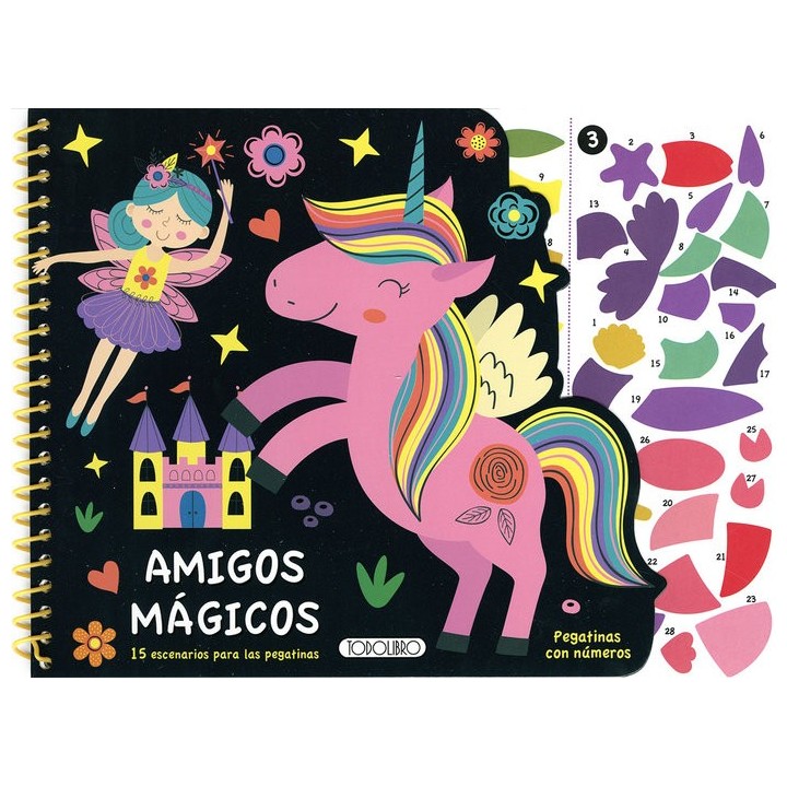 PEGATINAS CON NUMERO AMIGOS MAGICOS