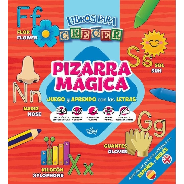 PIZARRA MAGICA LETRAS Y NUMEROS BILINGUE