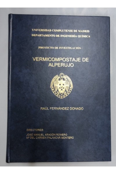 Vermicompostaje de Alperujo. Proyecto de Investigacion