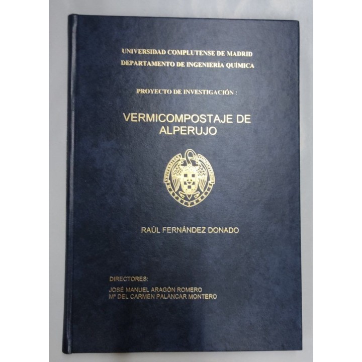 Vermicompostaje de Alperujo. Proyecto de Investigacion