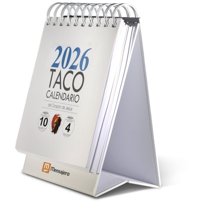 TACO 2026 CALENDARIO DEL CORAZON DE JESUS MESA