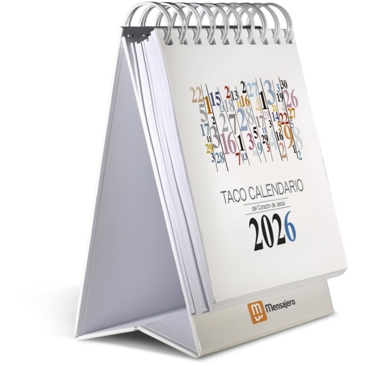 TACO 2026 CALENDARIO DEL CORAZON DE JESUS MESA NUMEROS