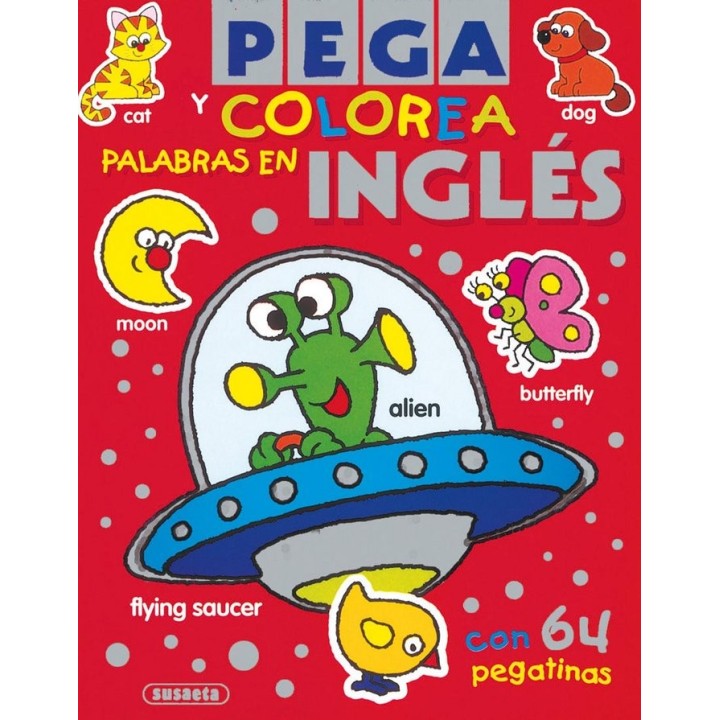 PEGA Y COLOREA PALABRAS EN INGLES ROJO