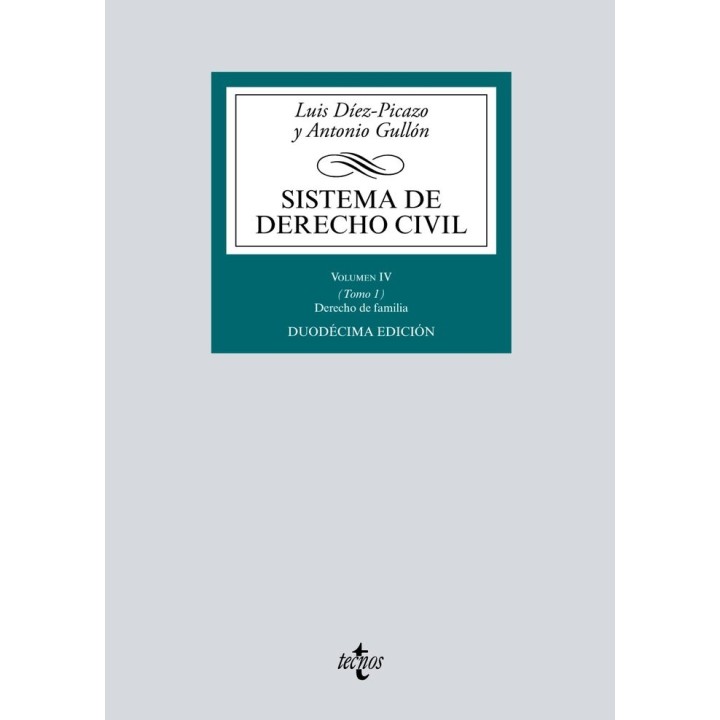 SISTEMA DE DERECHO CIVIL 12ªED IV TOMO I DERECHO DE FAMILIA