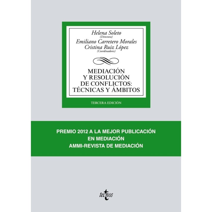 MEDIACION RESOLUCION CONFLICTOS TECNIC.AMBITOS 3ªED TECNOS