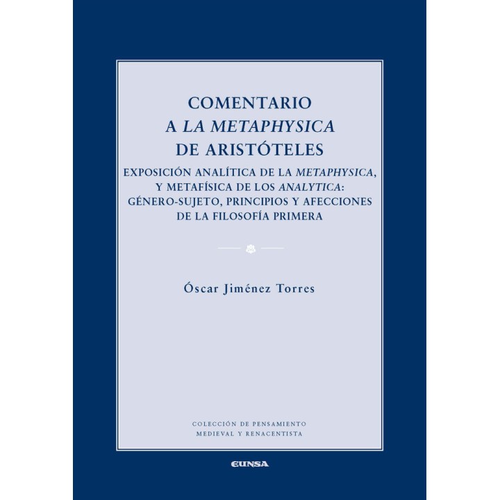 COMENTARIO A LA METAPHYSICA DE ARISTOTELES