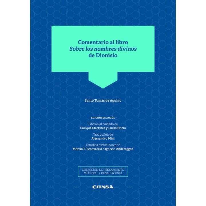 COMENTARIO AL LIBRO SOBRE LOS NOMBRES DIVINOS DE DIONISIO