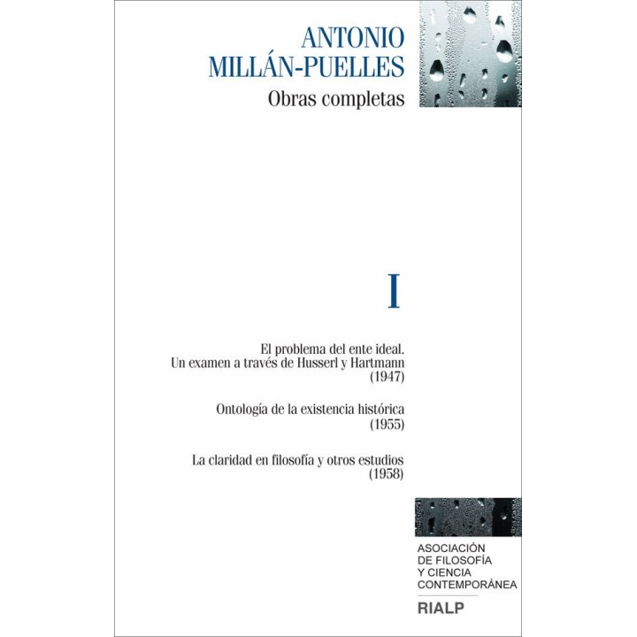 OBRAS COMPLETAS DE ANTONIO MILLAN PUELLES VOL I