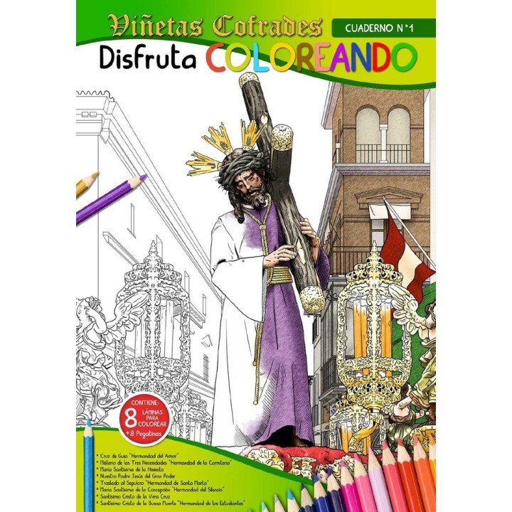 DISFRUTA COLOREANDO VIÑETAS COFRADES 1