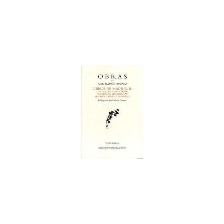LIBROS DE MADRID II OBRAS JUAN RAMON JIMENEZ