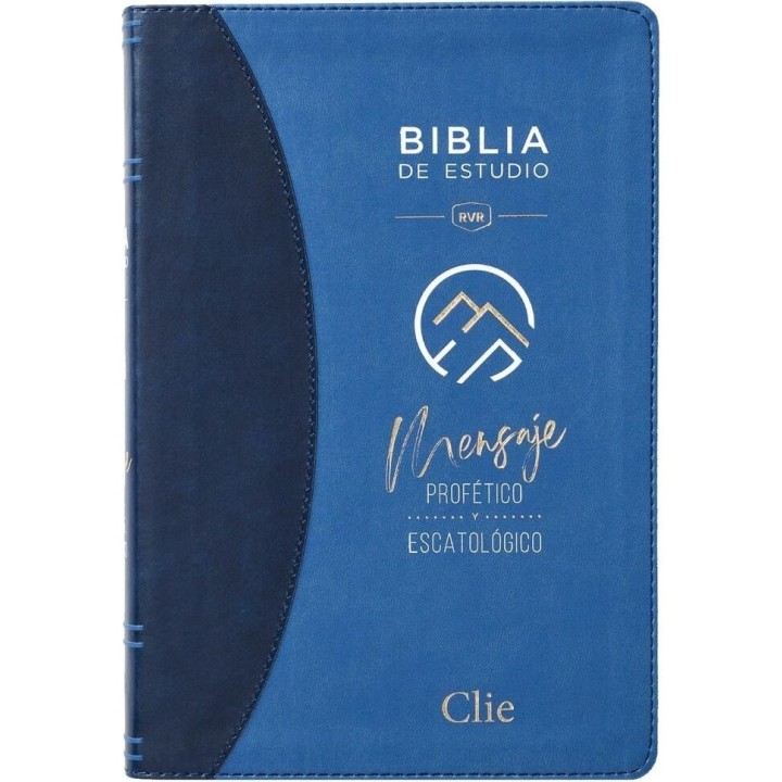 BIBLIA ESTUDIO MENSAJE PROFETICO ESCATOLOGICO AZUL SIN INDI