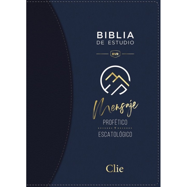 BIBLIA ESTUDIO MENSAJE PROFETICO ESCATOLOGICO AZUL CON INDI