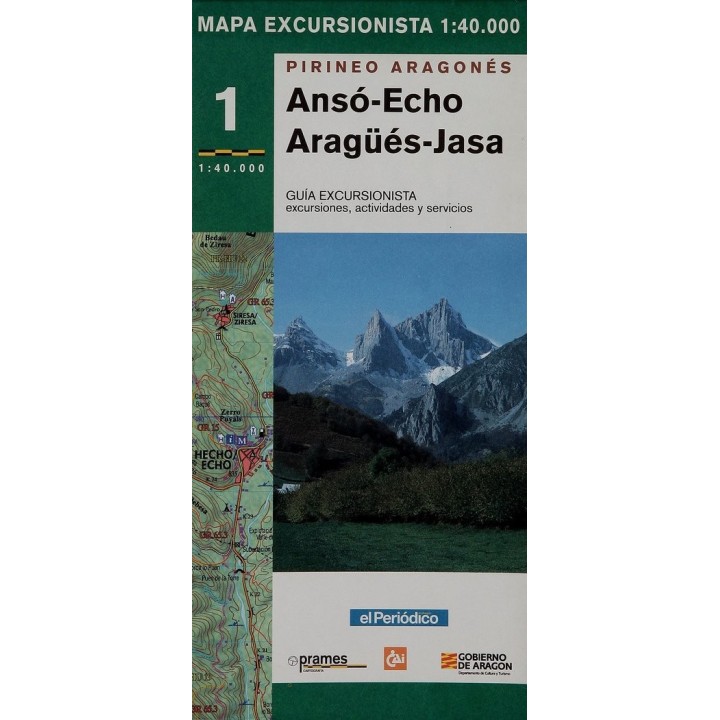 MAPA EXCURSIONISTA ANSO ECHO ARAGUES JASA 1:40000