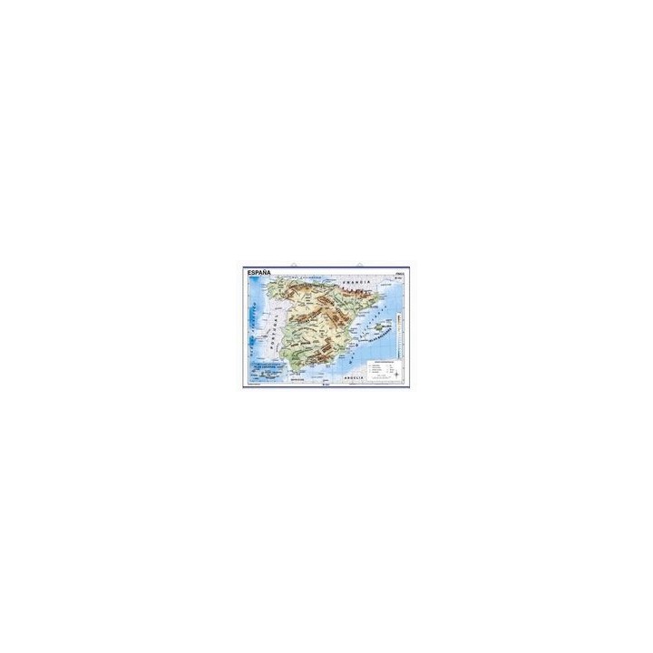 MAPA MURAL ESPAÑA FIS/POL 100X140 DOBLE CARA