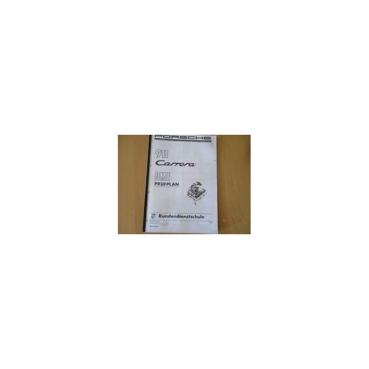 PORSCHE 911 Carrera. Plan de Verificación de la DME. Kundendienstsschule. WKD 490 950