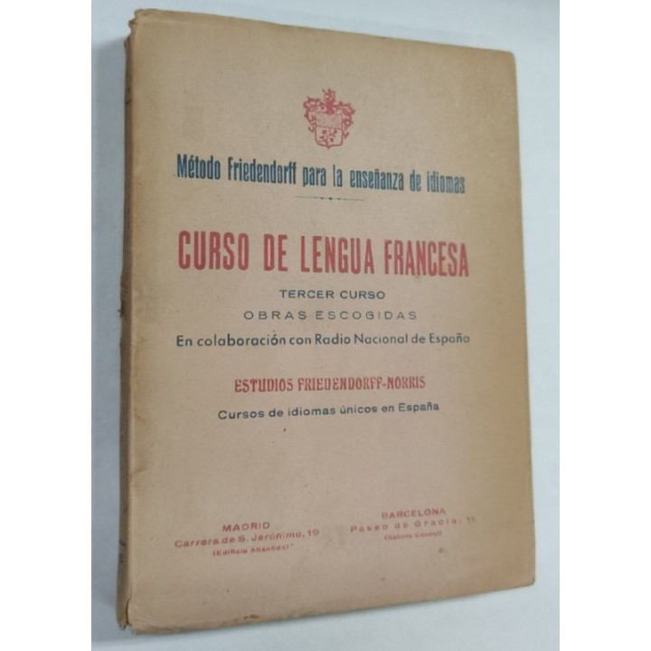 CURSO DE LENGUA FRANCESA. TERCER CURSO. OBRAS ESCOGIDAS