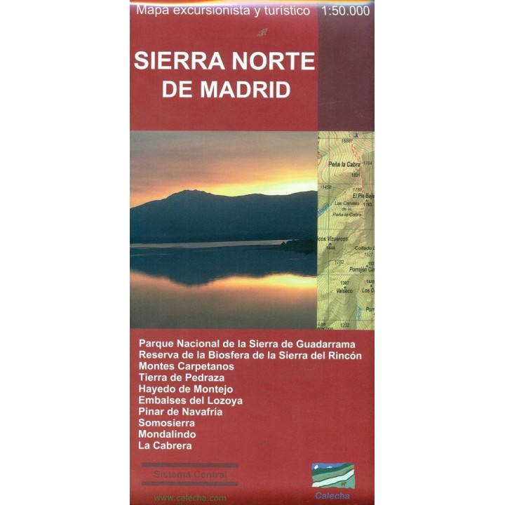 SIERRA NORTE DE MADRID MAPA EXCURSIONISTA Y TURISTICO