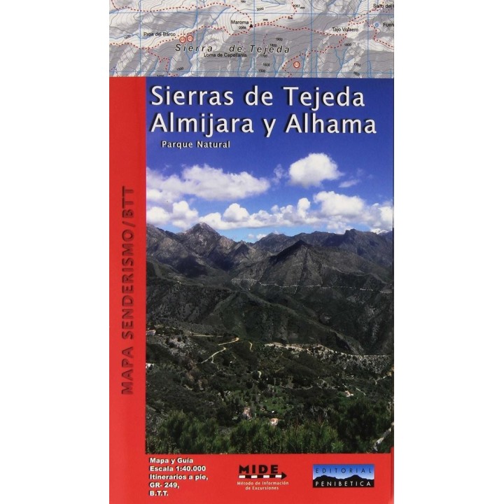 SIERRAS DE TEJEDA ALMIJARA Y ALHAMA MAPA SENDERISMO