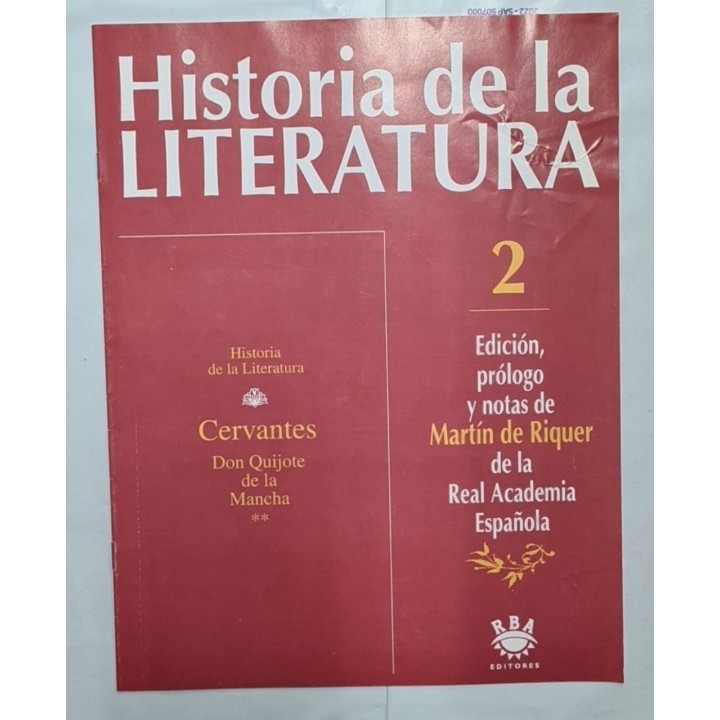 Revista Historia de la Literatura 2. Cervantes Don Quijote de la Mancha.