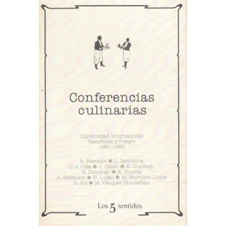 Conferencias culinarias. Universidad Internacional Menéndez y Pelayo 1981-1982