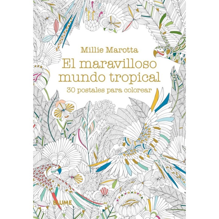 MARAVILLOSO MUNDO TROPICAL POSTALES COLOREAR