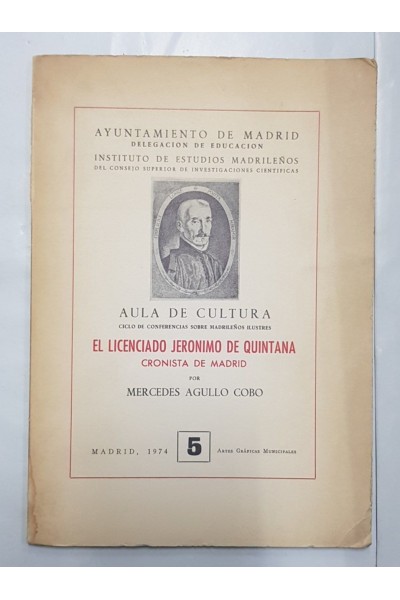 AULA DE CULTURA CICLO DE CONFERENCIAS SOBRE MADRILEÑOS ILUSTRES. (5).