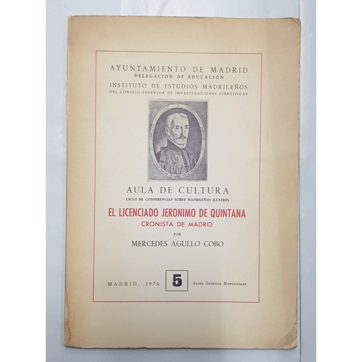 AULA DE CULTURA CICLO DE CONFERENCIAS SOBRE MADRILEÑOS ILUSTRES. (5).