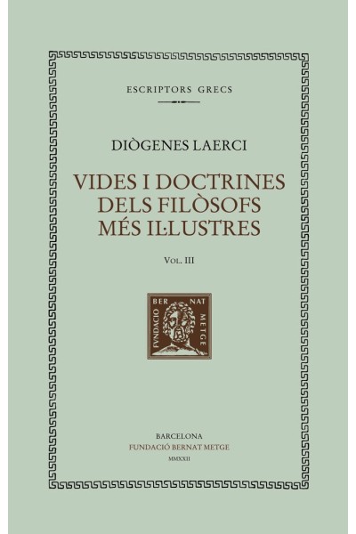 VIDES I DOCTRINES DELS FILOSOFS MES ILALUSTRES VOL III