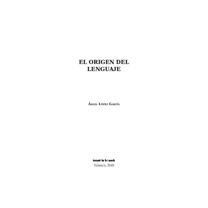 ORIGEN DEL LENGUAJE,EL