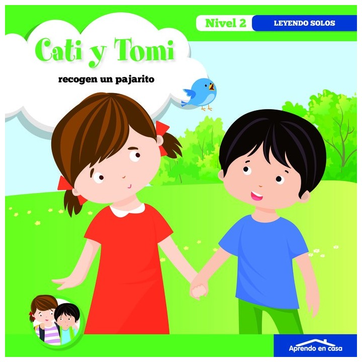 APRENDIENDO A LEER NIVEL 2 4 CATI Y TOMI RECOGEN UN PAJARIT