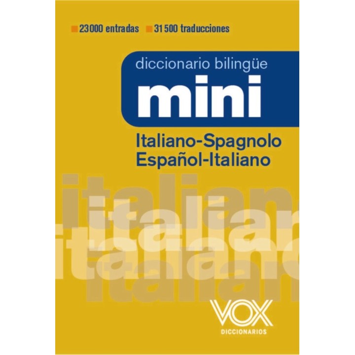 DICCIONARIO MINI ITALIANO SPAGNOLO ESPAÑOL ITALIANO