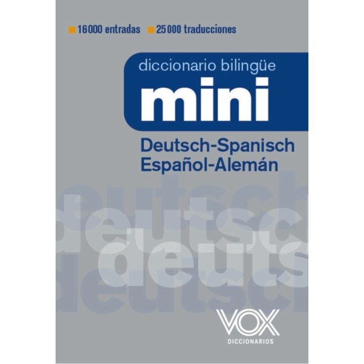 DICCIONARIO MINI DEUTSCH SPANISCH ESPAÑOL ALEMAN