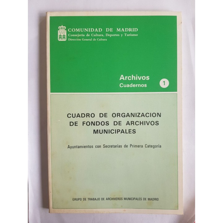 CUADRO DE ORGANIZACIÓN DE FONDOS DE ARCHIVOS MUNICIPALES