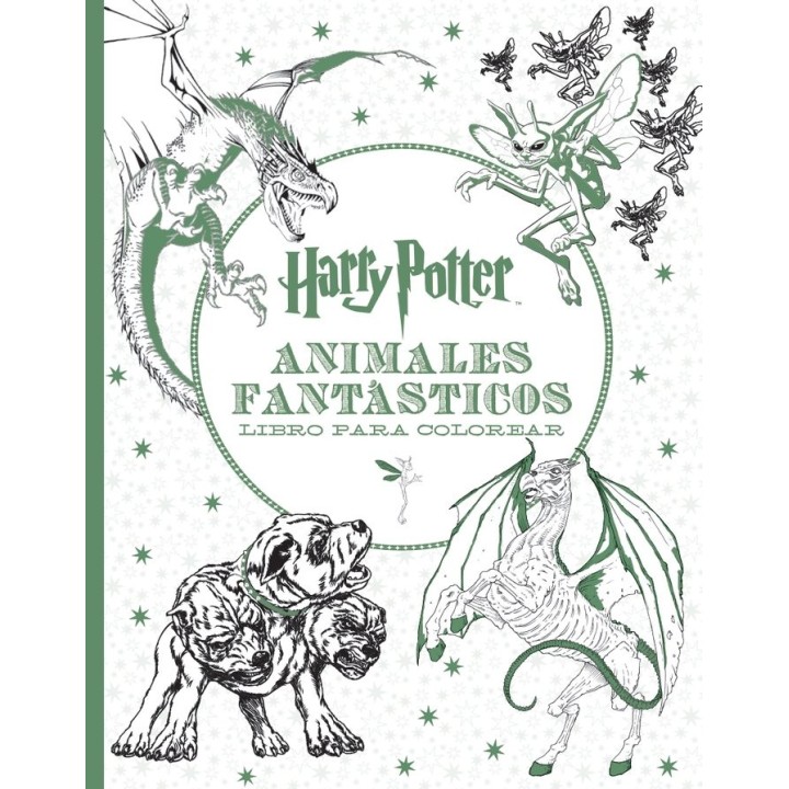HARRY POTTER ANIMALES FANTASTICOS LIBRO PARA COLOREAR