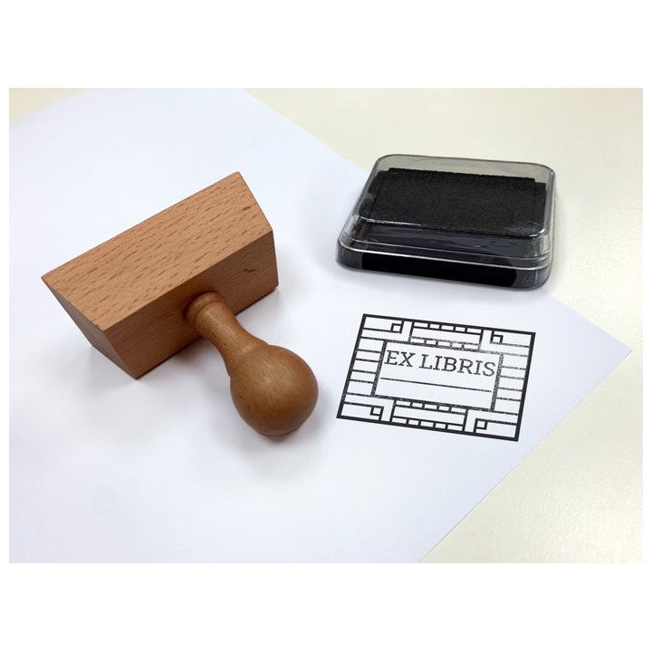 SELLO EXLIBRIS CON MANGO SELLO DEL LECTOR