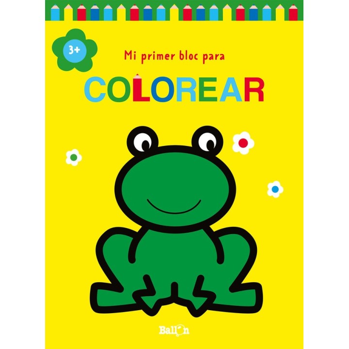 MI PRIMER BLOC PARA COLOREAR RANA +3