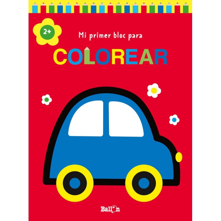 MI PRIMER BLOC PARA COLOREAR COCHE +2