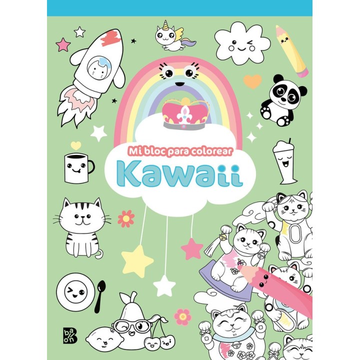 KAWAII MI BLOC PARA COLOREAR