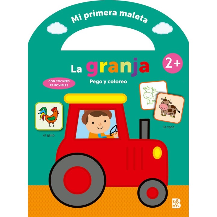 MI PRIMERA MALETA PEGO Y COLOREO LA GRANJA
