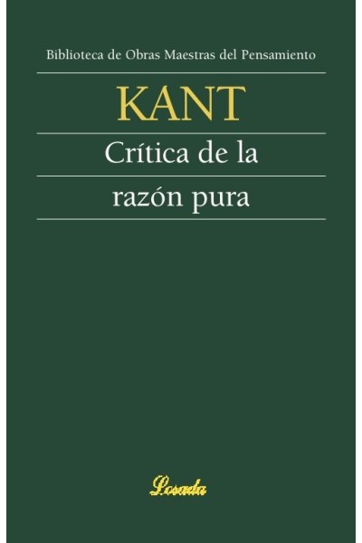 CRITICA DE LA RAZON PURA