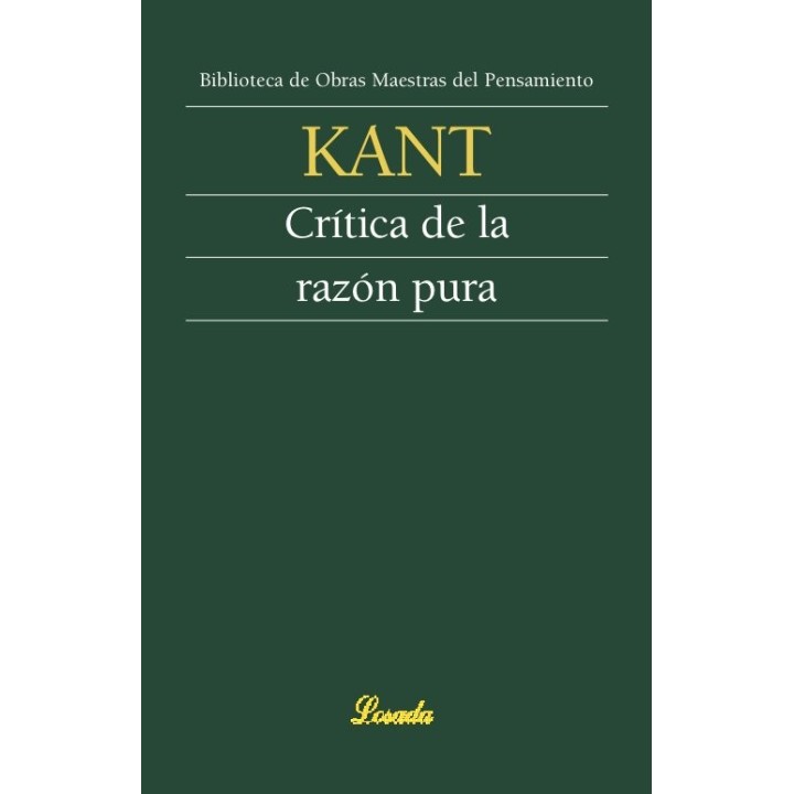 CRITICA DE LA RAZON PURA