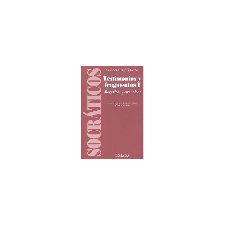 SOCRATICOS TESTIMONIOS Y FRAGMENTOS VOL I