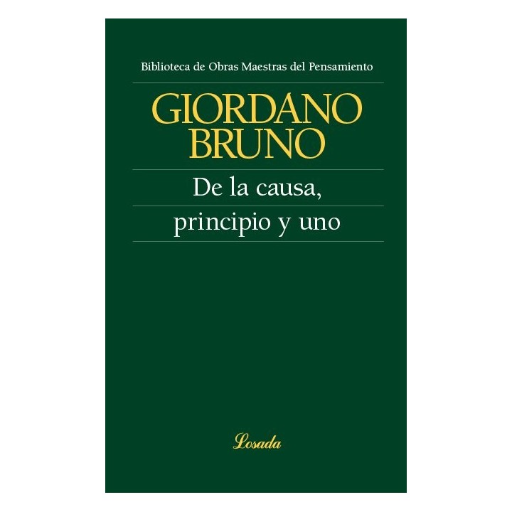 DE LA CAUSA PRINCIPIO Y UNO