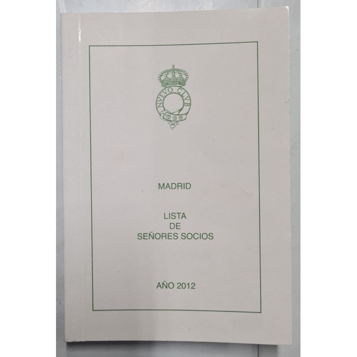 LISTA DE SEÑORES SOCIOS AÑO 2012